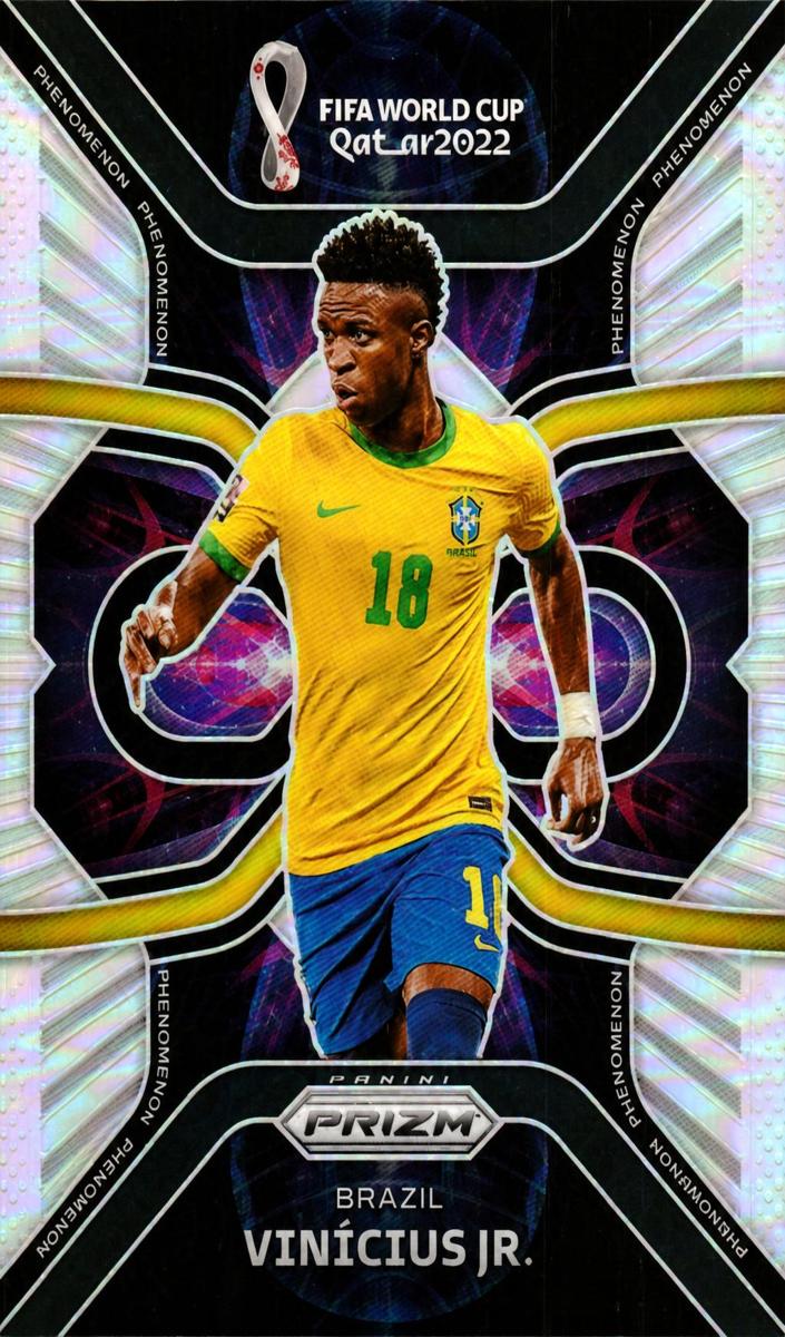 2022 Panini Prizm FIFA World Cup Qatar Soccer Silver Vinicius Jr. #14 PSA 9