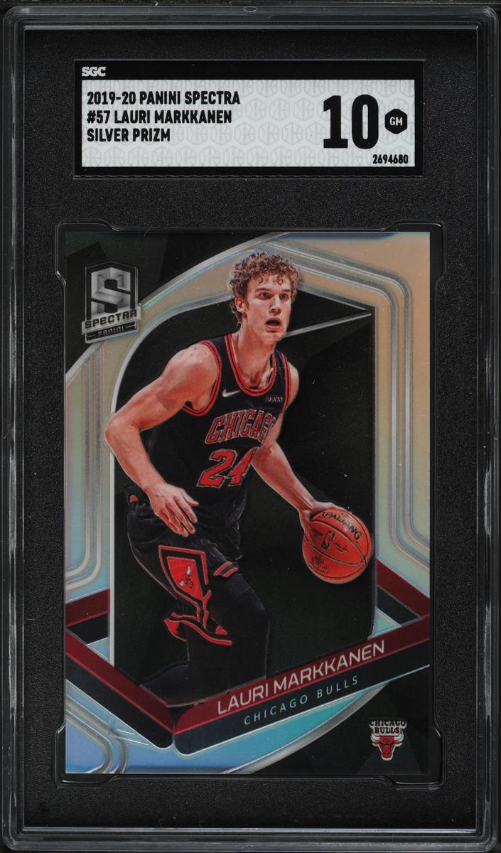2019 Panini Spectra Basketball Silver Lauri Markkanen #57 SGC 9.5