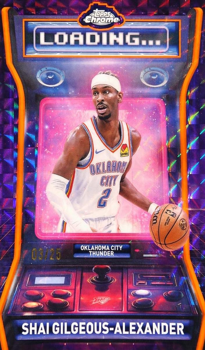 2025 Topps Chrome Basketball Geometric Orange Refractor Shai Gilgeous-Alexander #LD-1