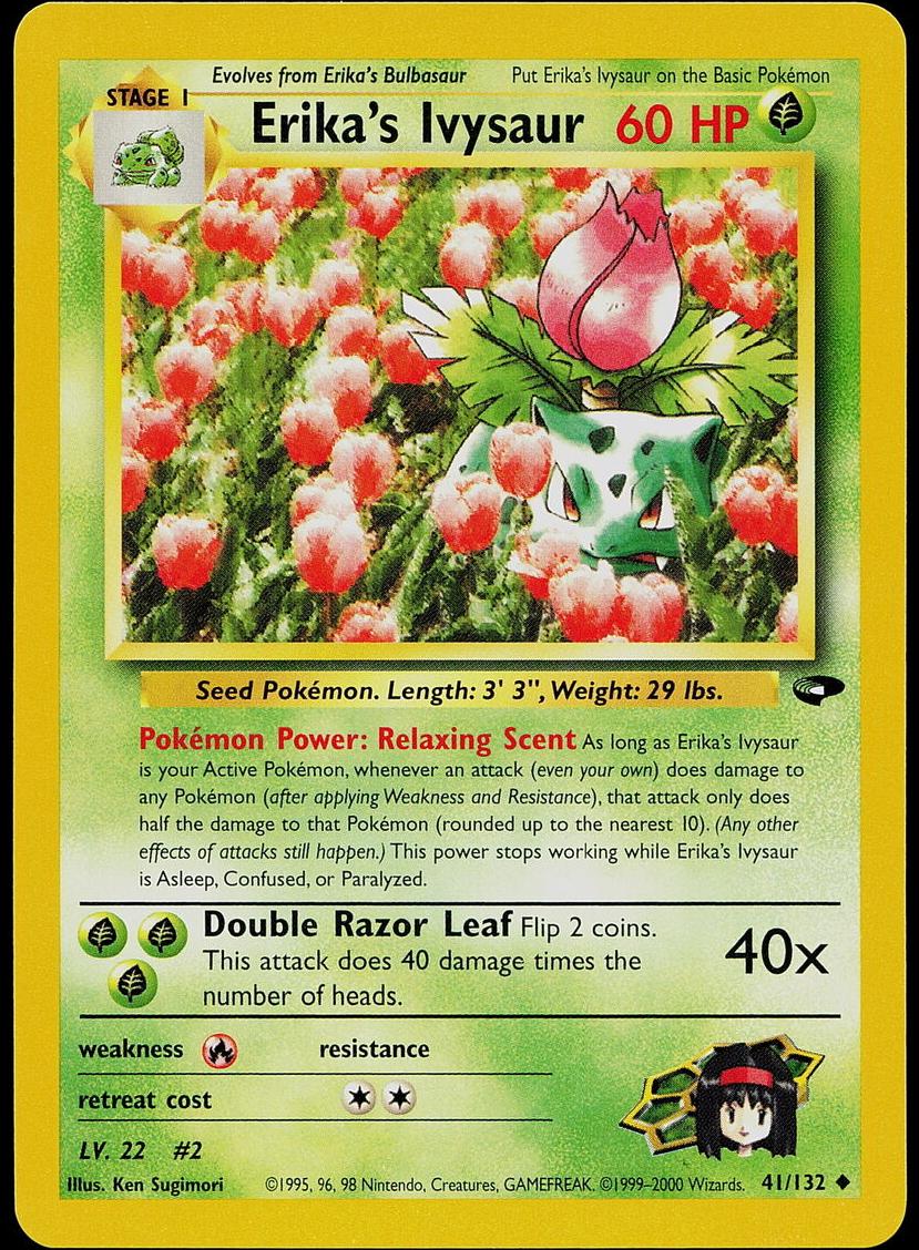 2000 Pokemon Gym Challenge Erika's Ivysaur #41 PSA 10