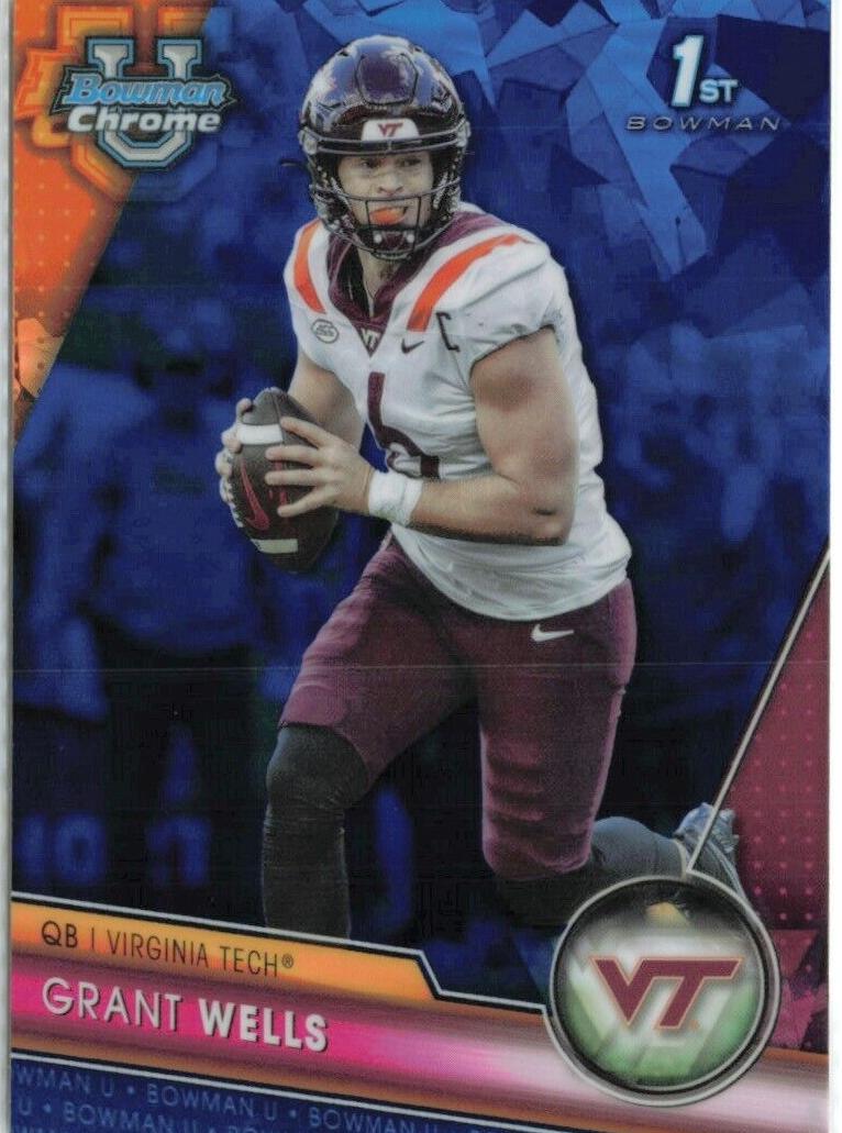 2023 Bowman Chrome University Football Grant Wells #194