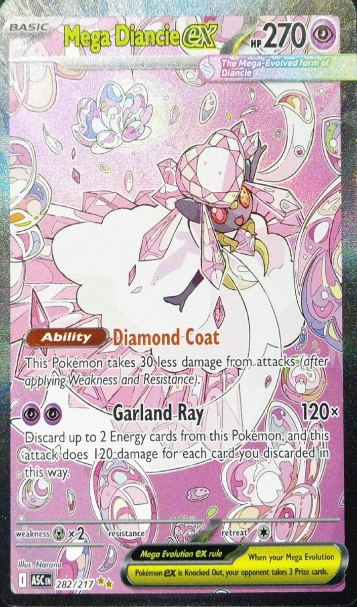 2026 Pokemon Mega Evolution Ascended Heroes Mega Diancie EX #282 PSA 9