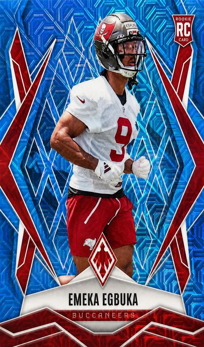 2025 Panini Phoenix Football Light Blue Mojo Emeka Egbuka #225 PSA 9