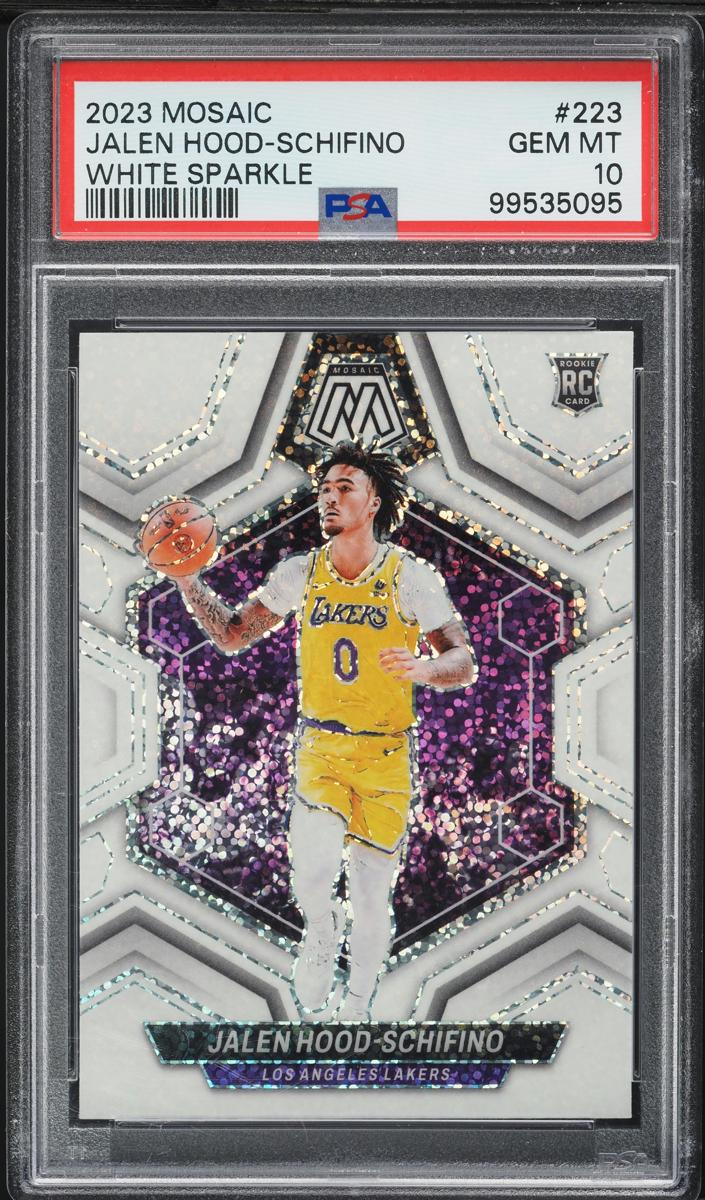 2023 Panini Mosaic Basketball White Sparkle Jalen Hood-Schifino #223 PSA 10