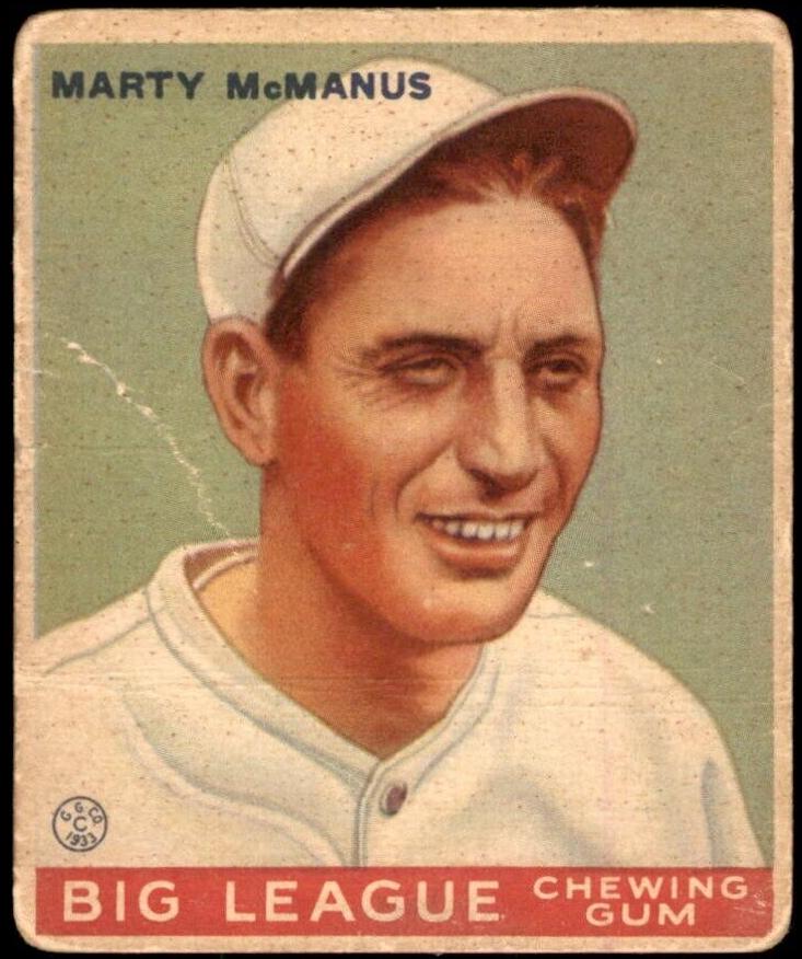 1933 R319 Goudey Baseball Marty McManus #48