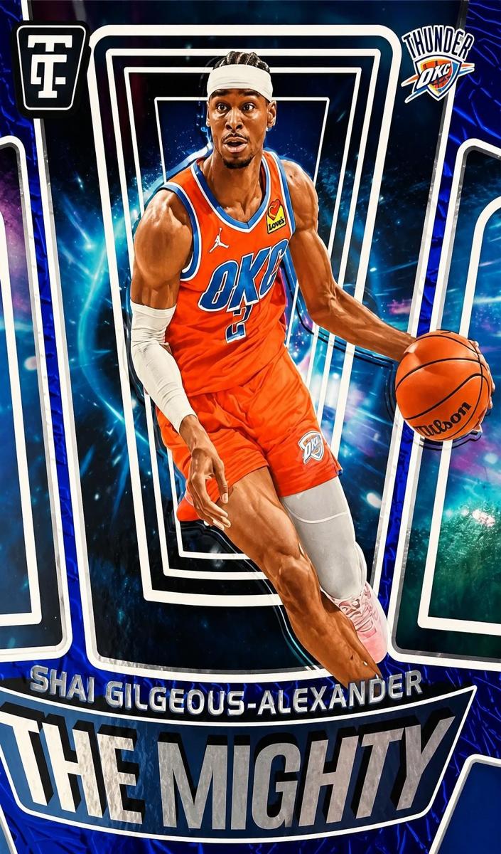 2024 Panini Totally Certified Basketball Mirror Blue Shai Gilgeous-Alexander #22