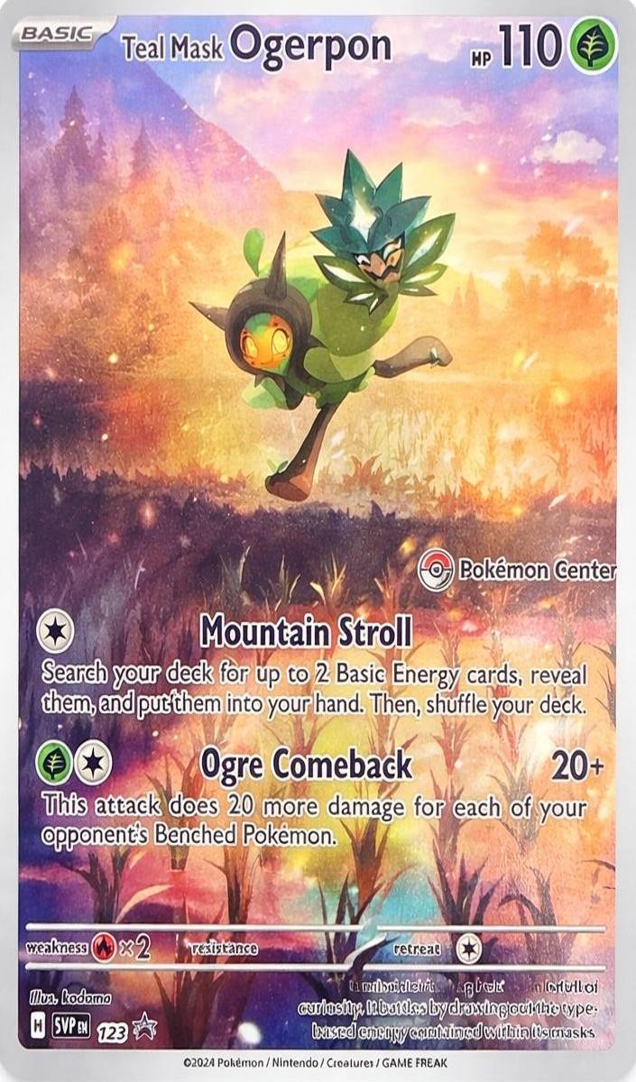 2024 Pokemon Scarlet & Violet Black Star Promos Pokemon Center Teal Mask Ogerpon #123