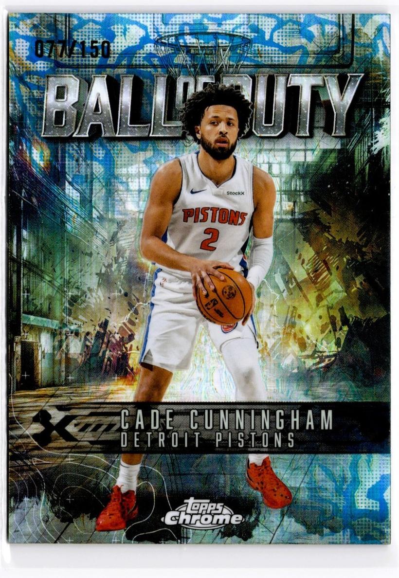 2025 Topps Chrome Basketball Blue Refractor Cade Cunningham #BD-11