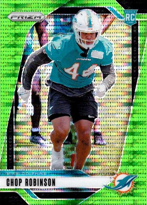 2024 Panini Prizm Football Neon Green Pulsar Chop Robinson #319 PSA 8.5