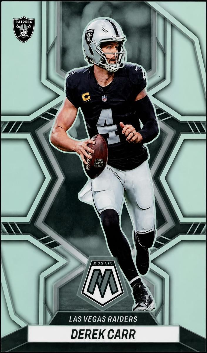 2022 Panini Mosaic Football Silver Derek Carr #115 CGC 6.5
