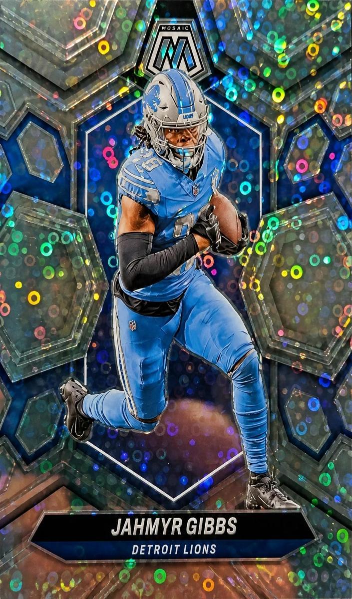 2024 Panini Mosaic Football No Huddle Silver Jahmyr Gibbs #73