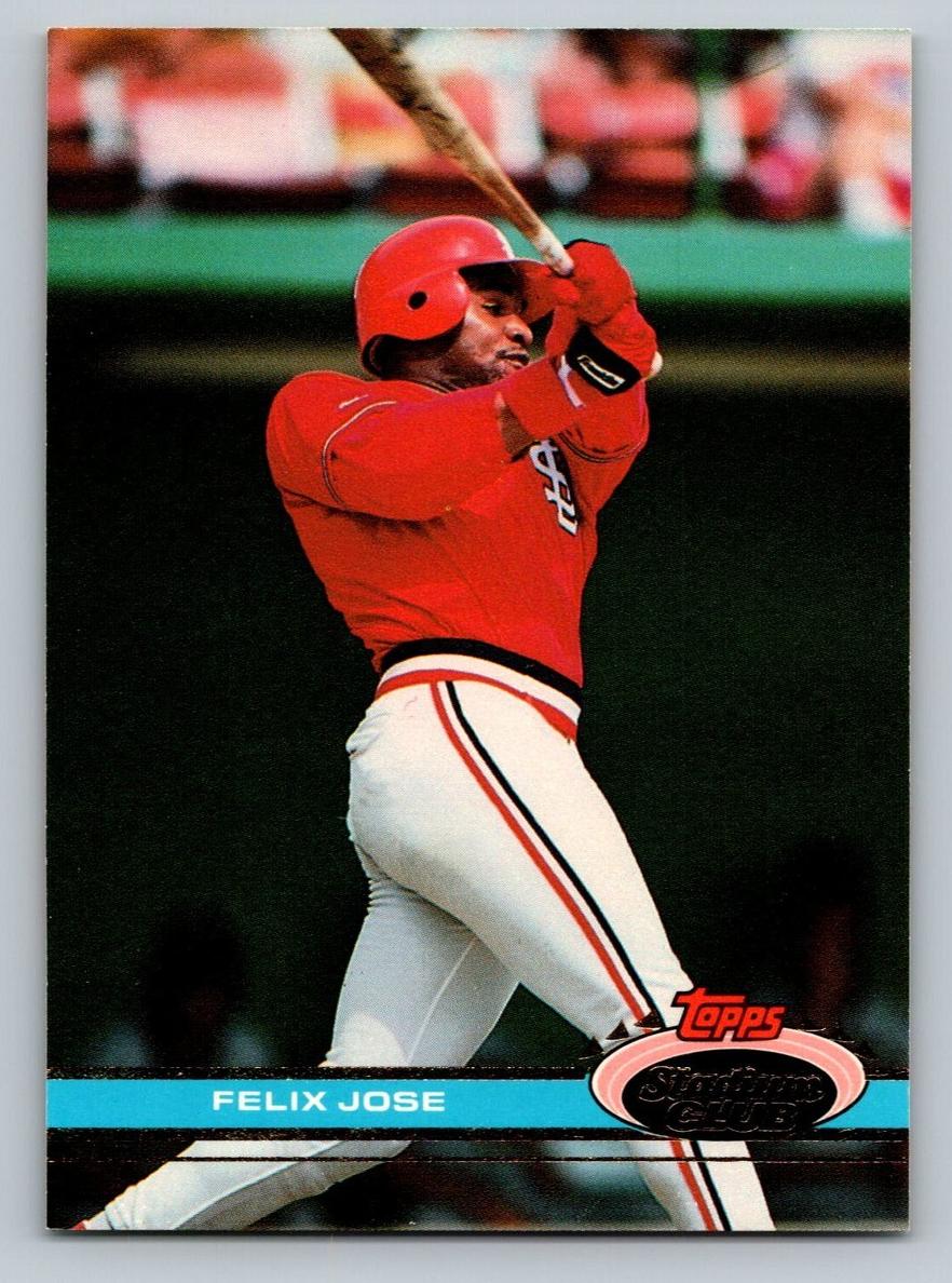 1991 Topps Stadium Club Baseball Felix Jose #366