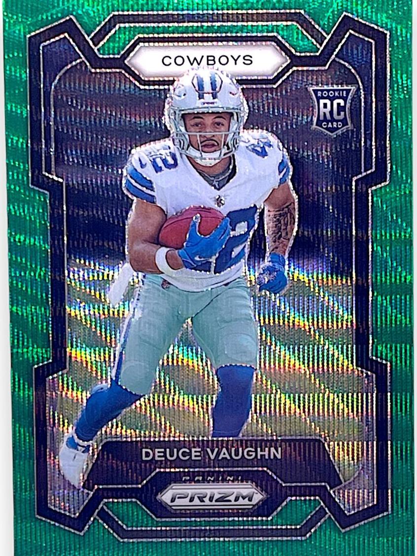 2023 Panini Prizm Football Green Wave Deuce Vaughn #324 PSA 9