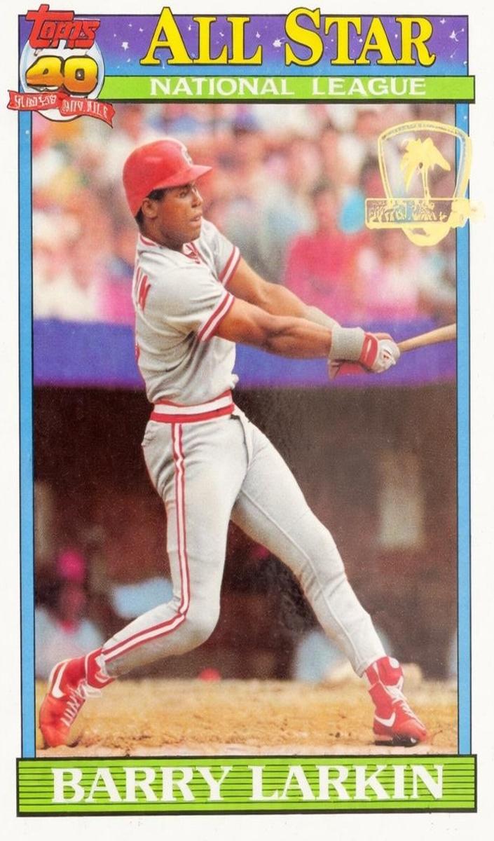 1991 Topps Baseball All-Star Barry Larkin #400 PSA 8