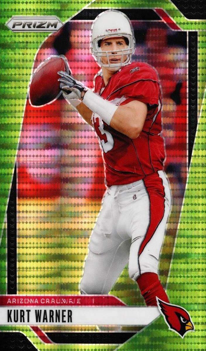 2024 Panini Prizm Football Neon Green Pulsar Kurt Warner #8
