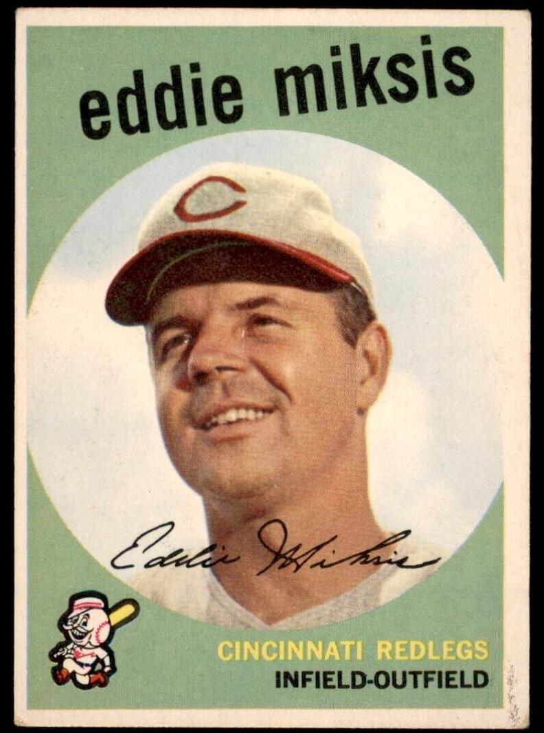 1959 Topps Baseball Eddie Miksis #58 PSA 6.5