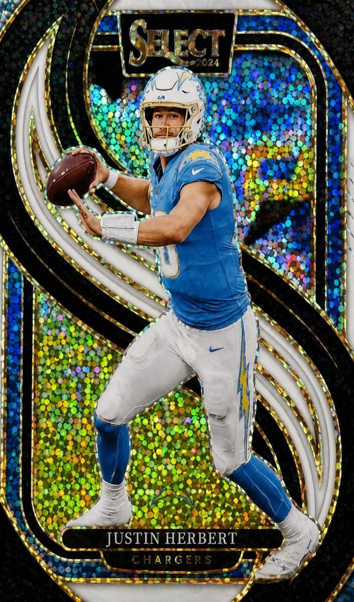 2024 Panini Select Football White Sparkle Justin Herbert #131