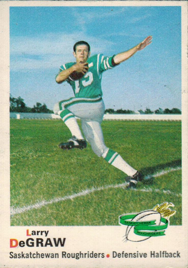 1970 O-Pee-Chee CFL Football Larry DeGraw #73 PSA 8