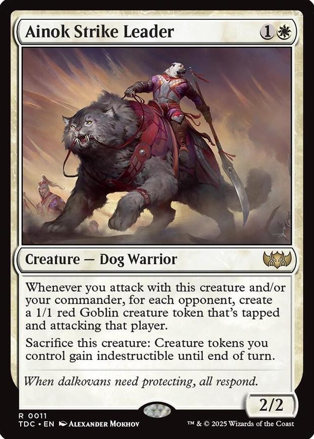 2025 Magic The Gathering Tarkir: Dragonstorm Commander Ainok Strike Leader #11