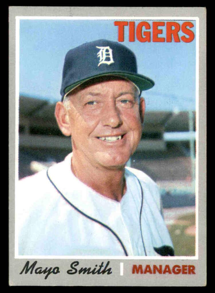 1970 Topps Baseball Mayo Smith #313 PSA 8