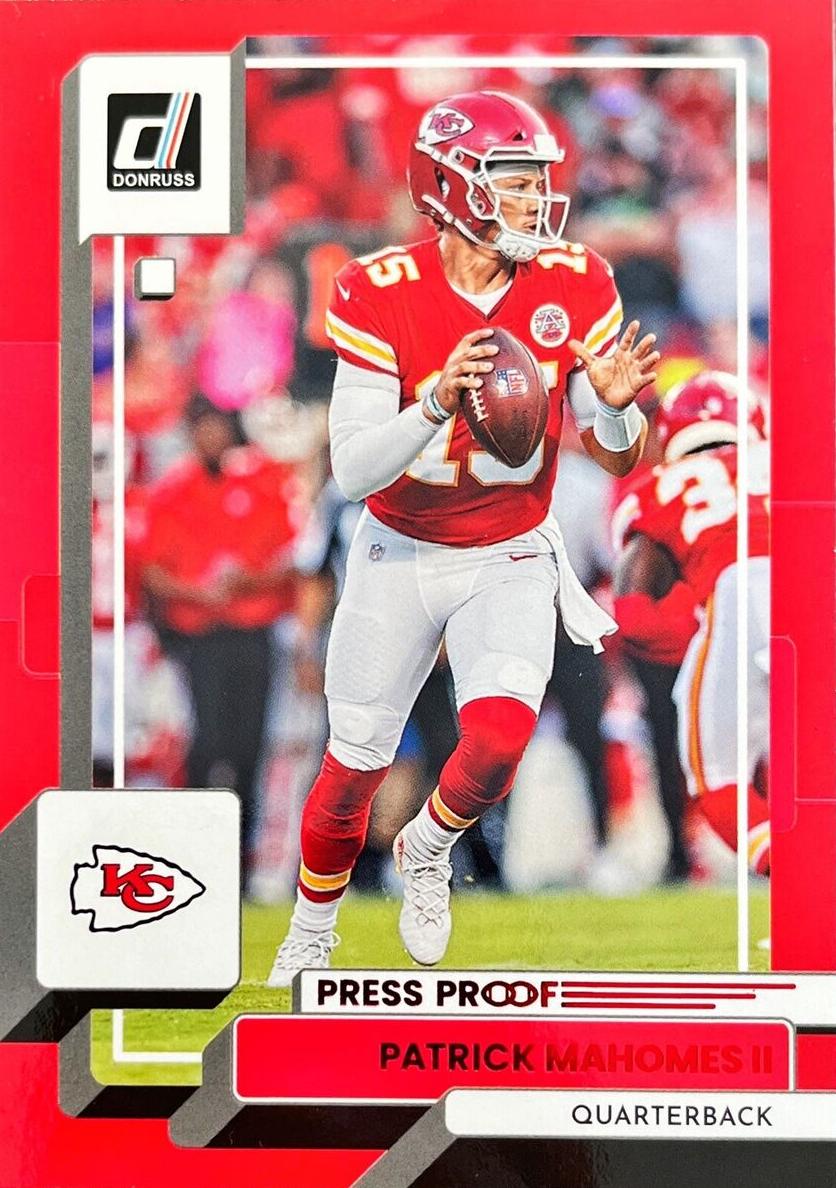 2022 Panini Donruss Football Press Proof Red Patrick Mahomes II #275