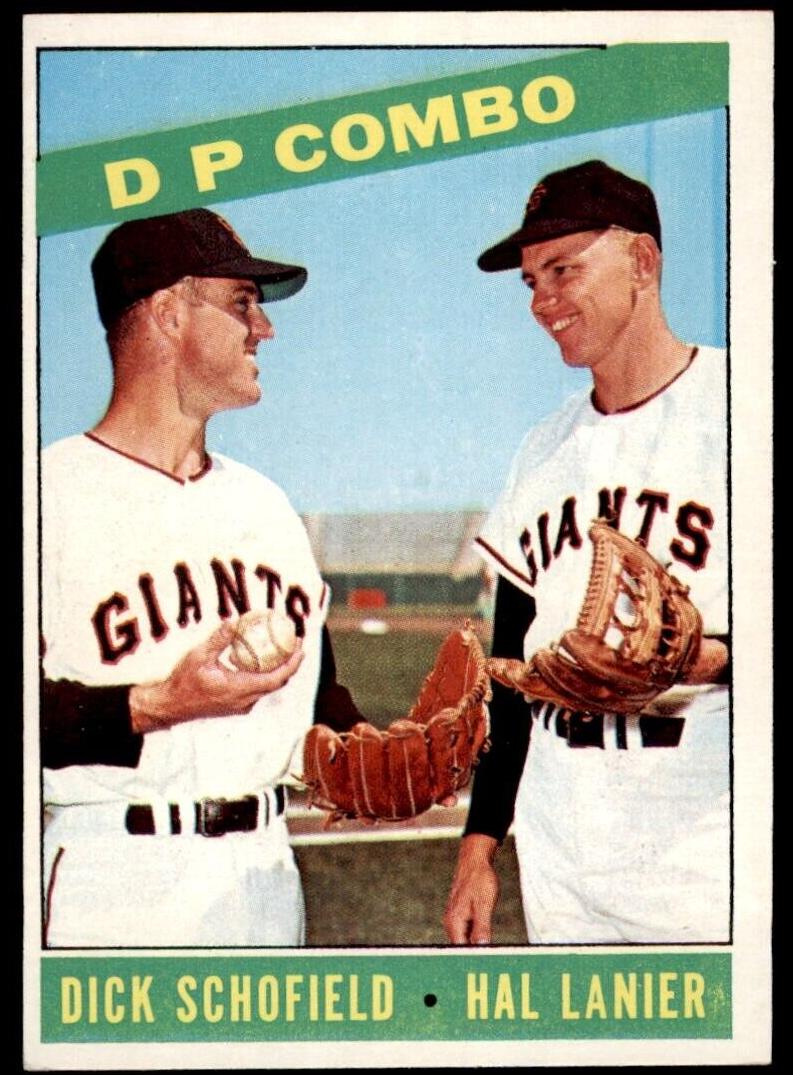 1966 Topps Baseball Double Play Combo #156 PSA 8