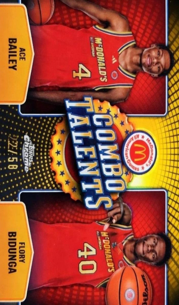 2024 Topps Chrome McDonald's All American Basketball Gold Refractor Flory Bidunga #COT-AIR