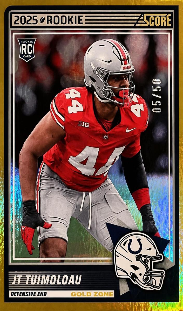 2025 Panini Score Football Gold Zone JT Tuimoloau #84