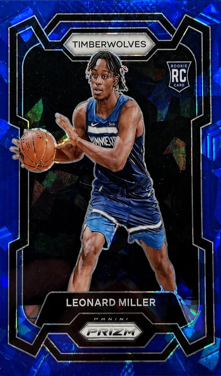 2023 Panini Prizm Basketball Blue Ice Leonard Miller #155 PSA 10