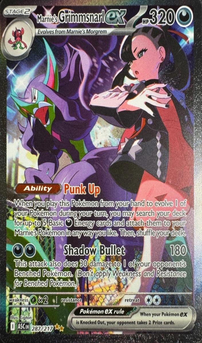 2026 Pokemon Mega Evolution Ascended Heroes Marnie's Grimmsnarl EX #287