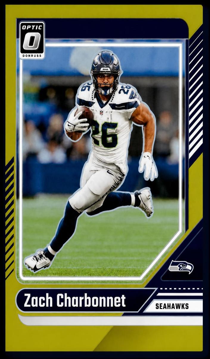 2024 Donruss Optic Football Gold Zach Charbonnet #179