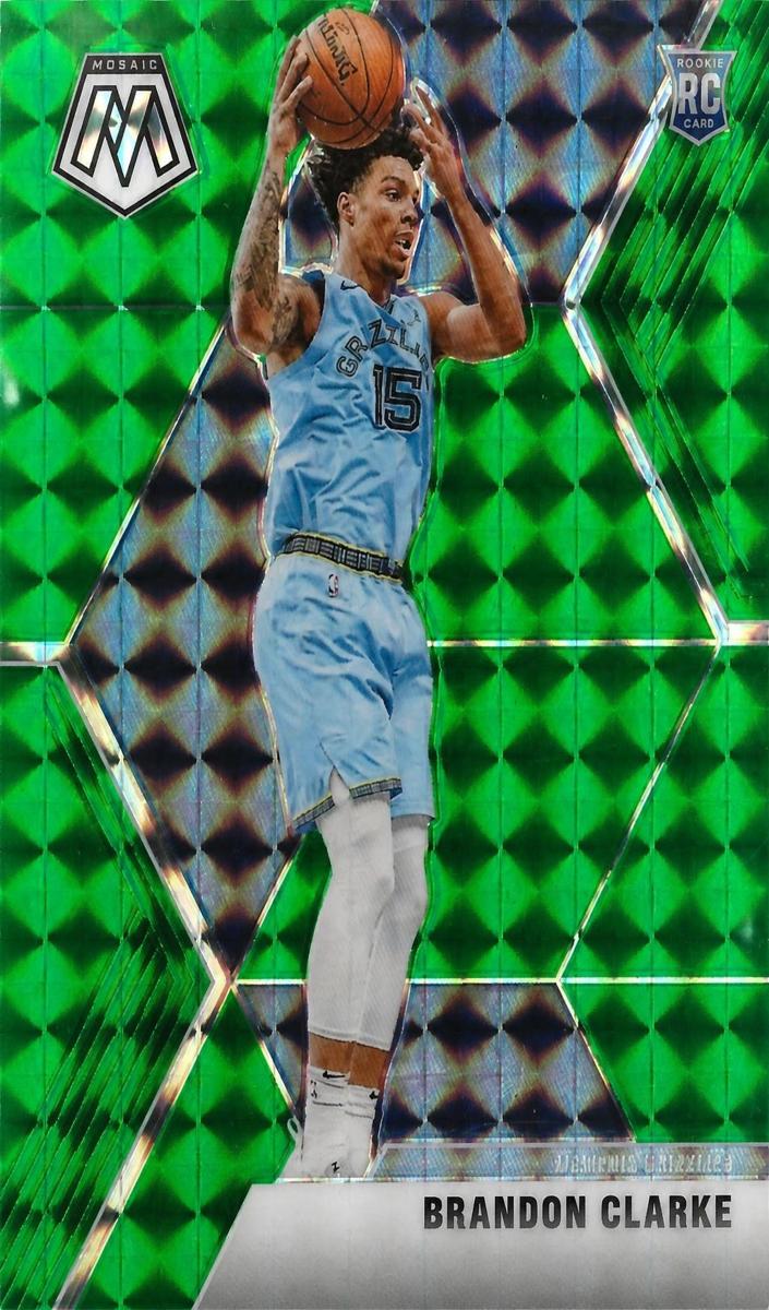 2019 Panini Mosaic Basketball Green Mosaic Brandon Clarke #207 PSA 10