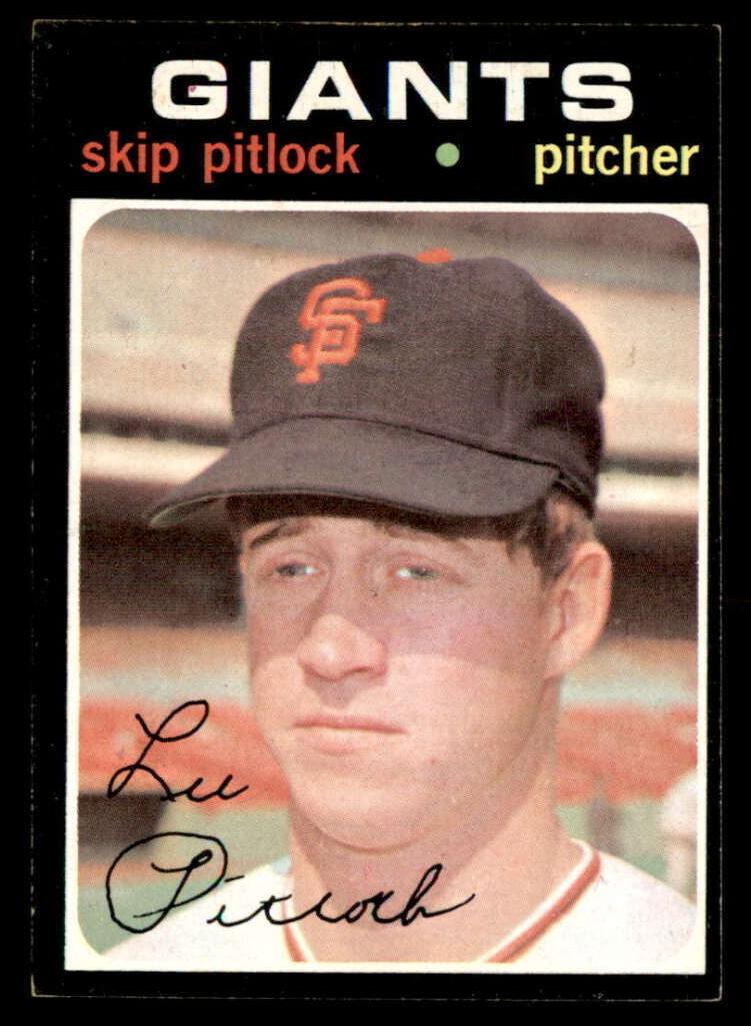 1971 Topps Baseball Skip Pitlock #19 PSA 8