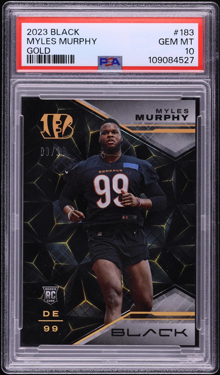 2023 Panini Black Football Gold Myles Murphy #183 PSA 9