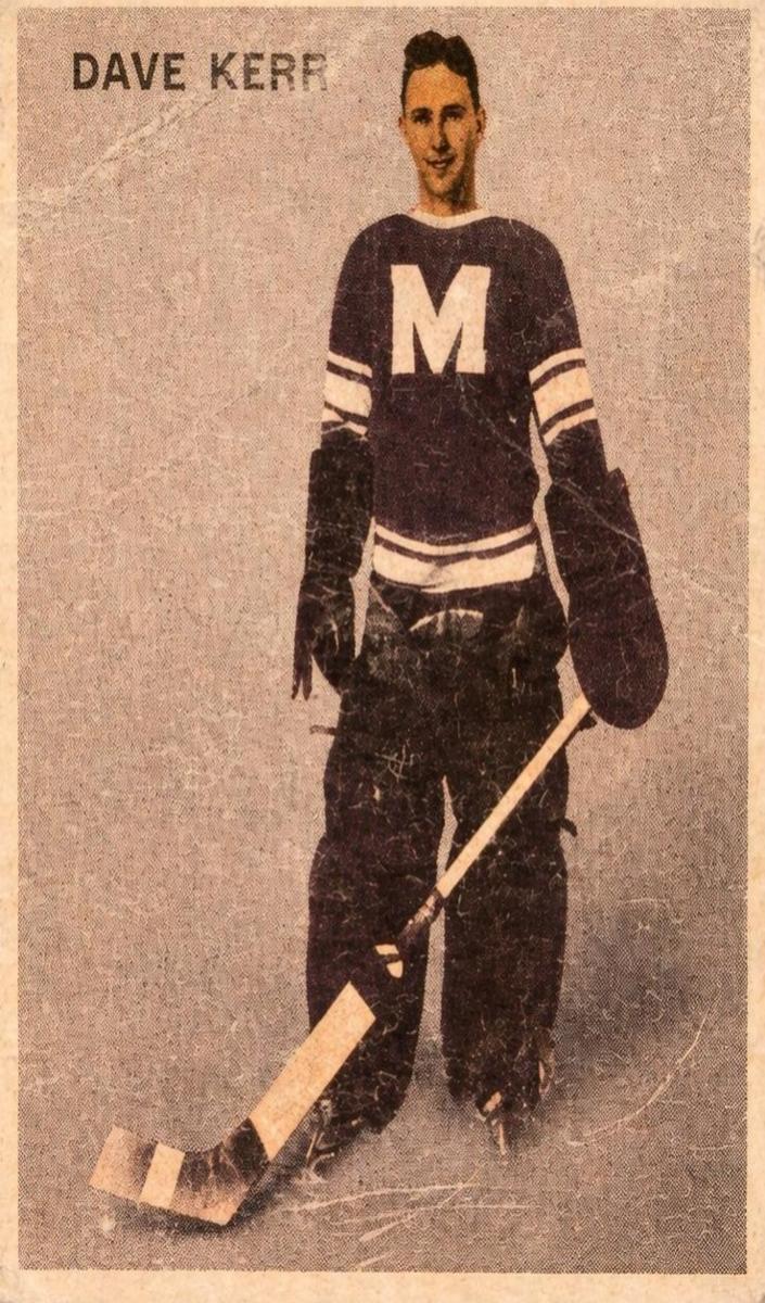 1933 World Wide Gum Ice Kings V357 Hockey English Only Dave Kerr #19