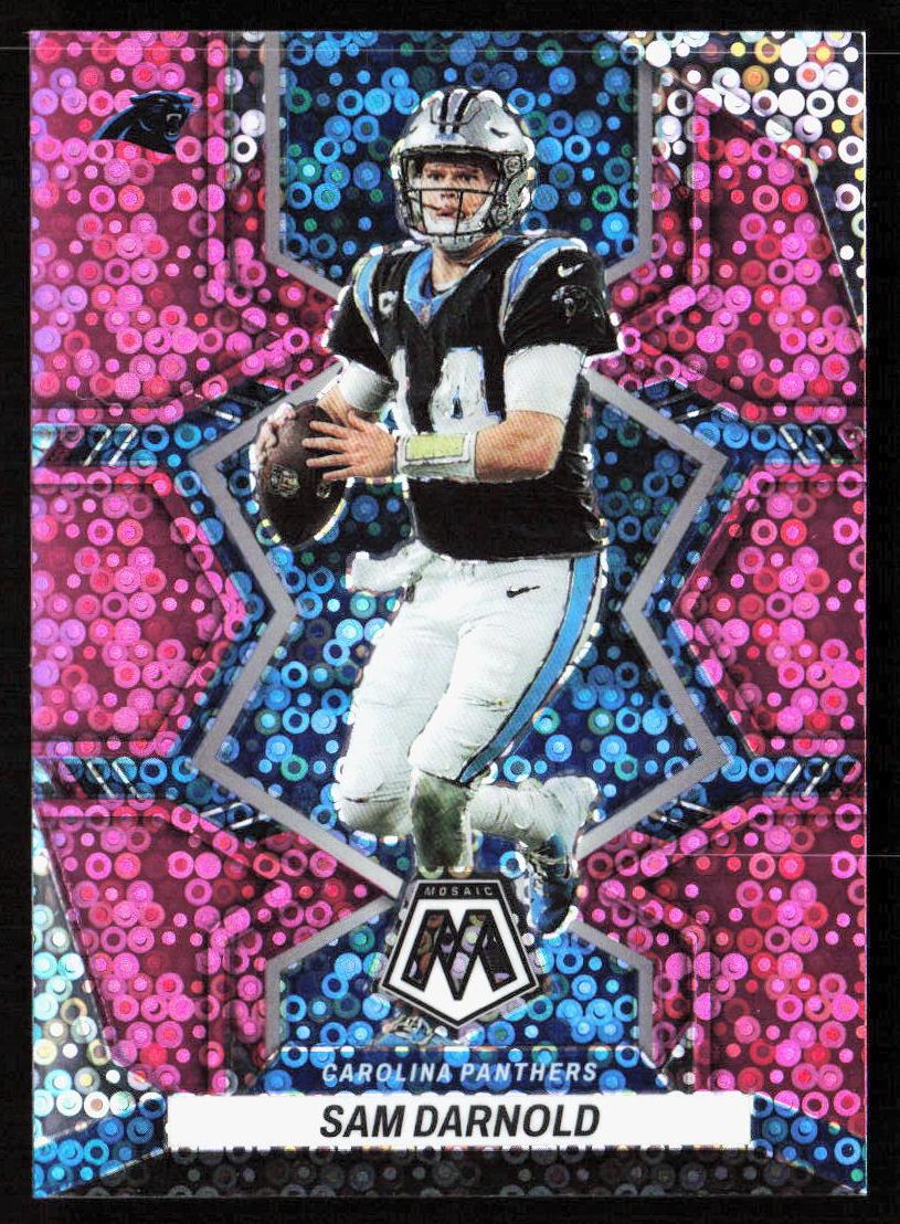 2022 Panini Mosaic Football No Huddle Pink Sam Darnold #27