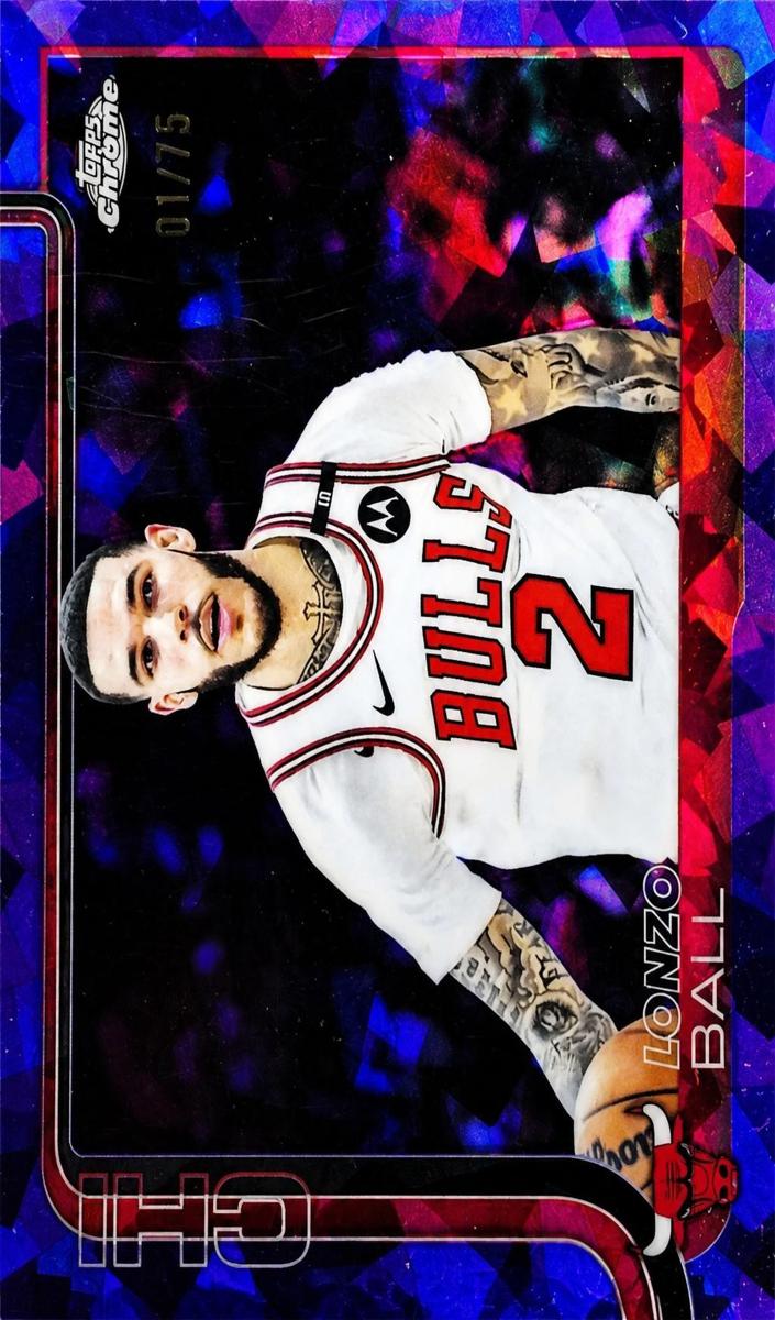 2025 Topps Chrome Sapphire Basketball Purple Lonzo Ball #38