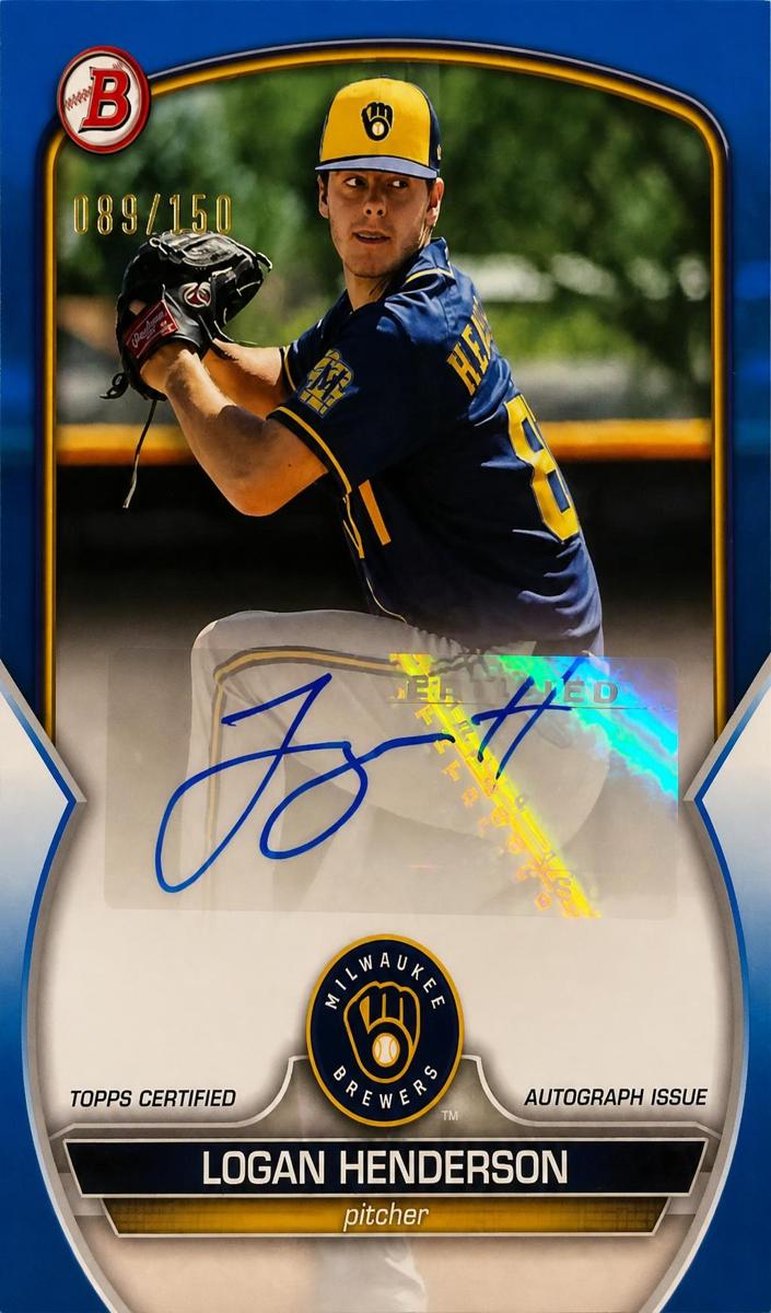 2023 Bowman Baseball Blue Logan Henderson #PPA-LH