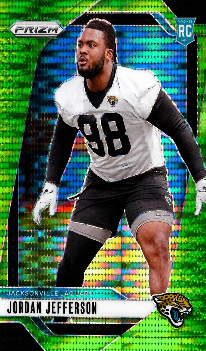 2024 Panini Prizm Football Neon Green Pulsar Jordan Jefferson #358