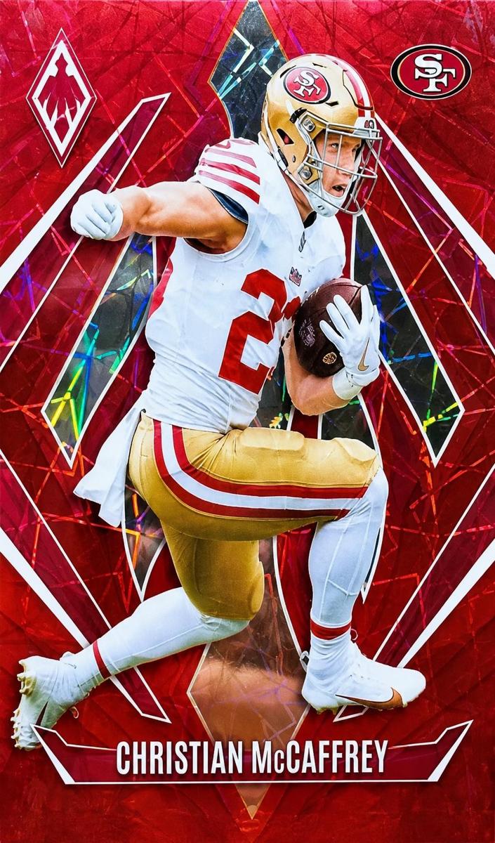 2024 Panini Phoenix Football Red Lazer Christian McCaffrey #26
