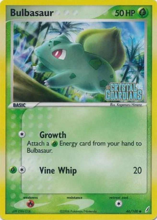 2006 Pokemon EX Crystal Guardians Reverse Foil Bulbasaur #46