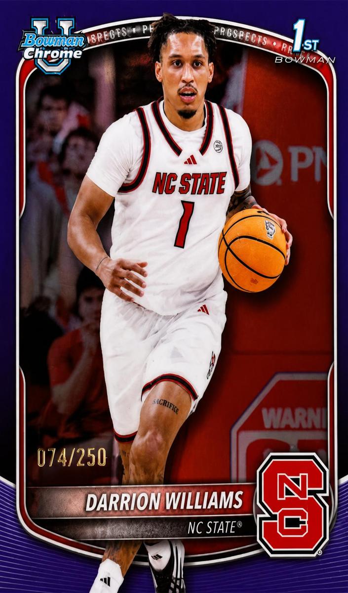 2025 Bowman Basketball Purple Refractor Darrion Williams #BCP-36