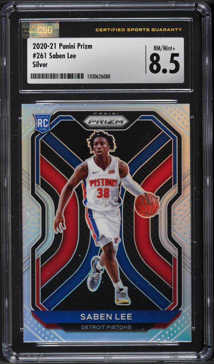 2020 Panini Prizm Basketball Prizms Silver Saben Lee #261 PSA 9