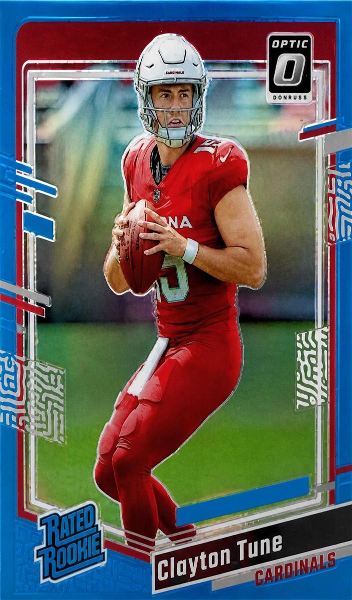 2023 Donruss Optic Football Aqua Clayton Tune #202 PSA 9