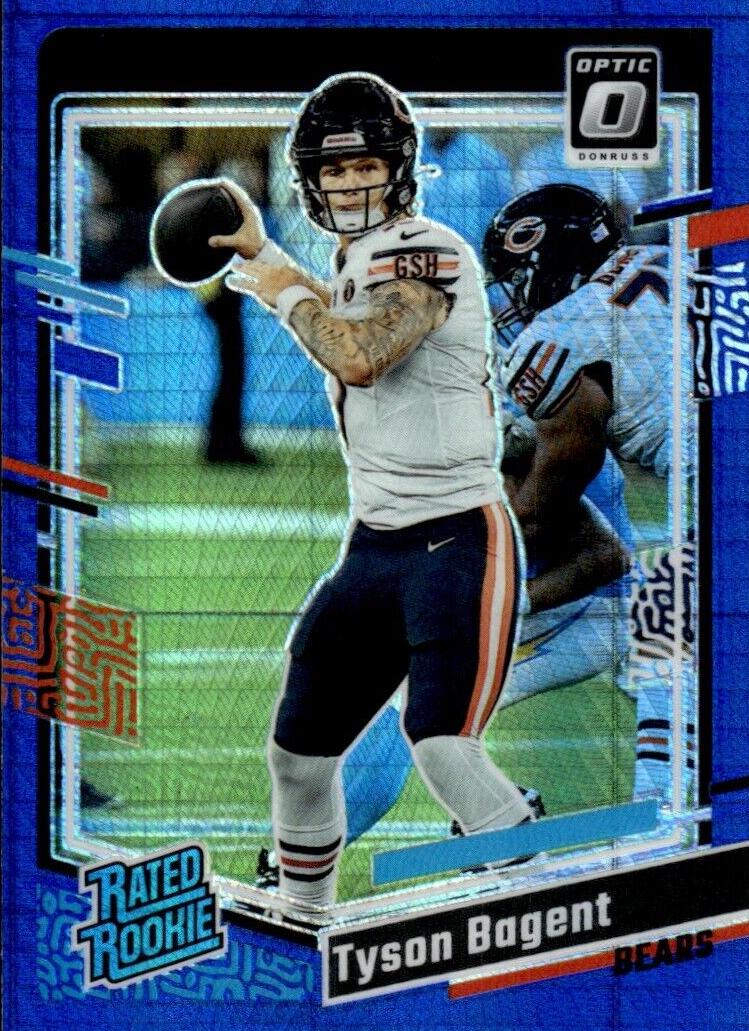 2023 Donruss Optic Football Blue Hyper Tyson Bagent #216 PSA 9