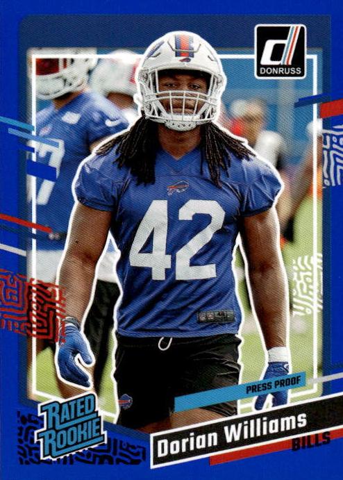 2023 Panini Donruss Football Press Proof Blue Dorian Williams #309