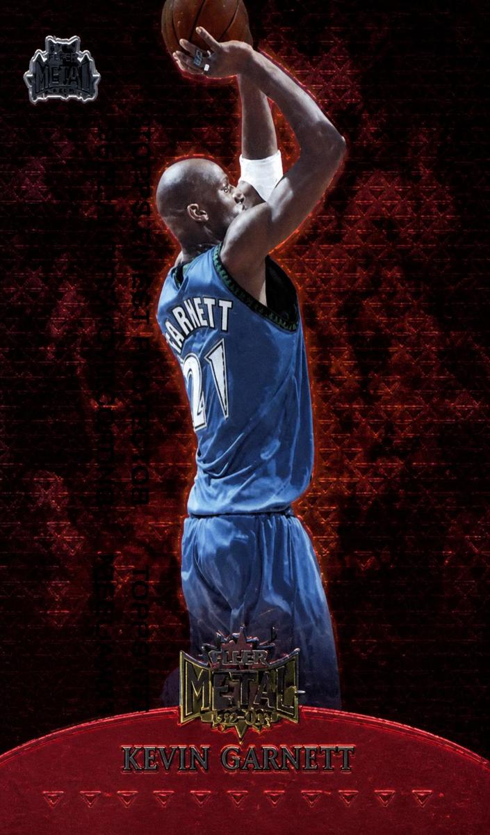 1999 Topps Finest Basketball Red Kevin Garnett #TF16
