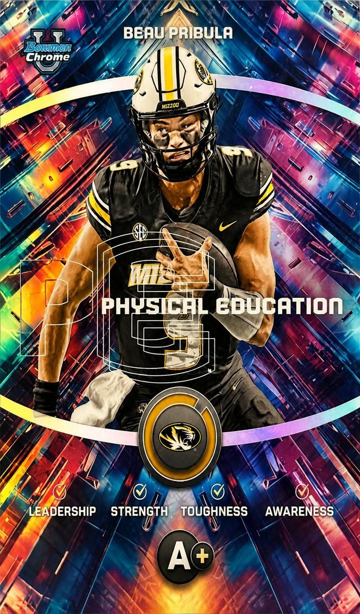 2025 Bowman Chrome University Football Beau Pribula #PE-14