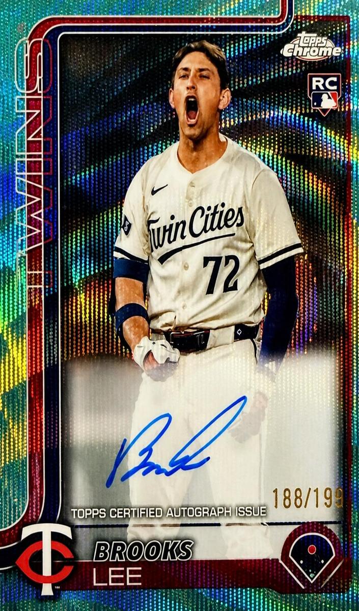 2025 Topps Chrome Baseball Aqua Wave Refractor Brooks Lee #RA-BL CGC 10