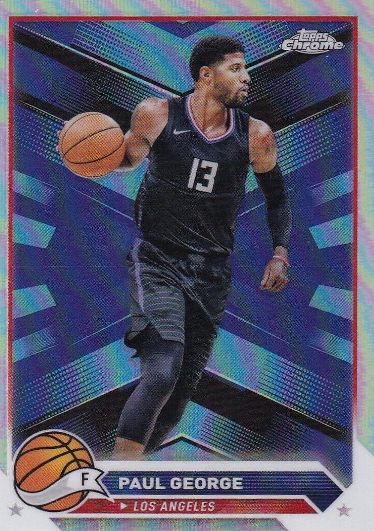 2023 Topps Chrome Basketball Refractor Paul George #115